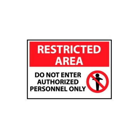 National Marker Co Restricted Area Aluminum - Do Not Enter Authorized Personnel Only RA8AB